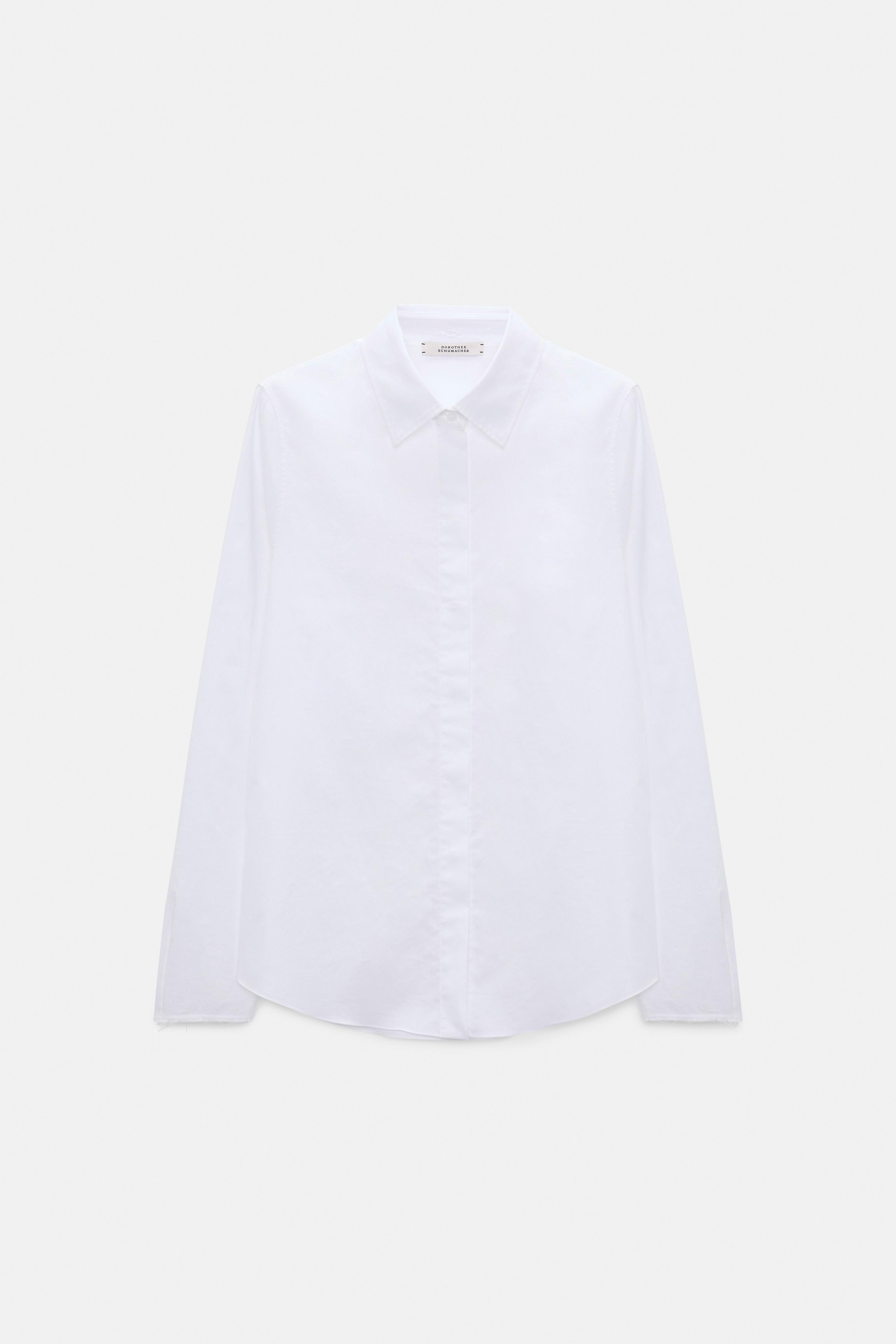 Dorothee Schumacher Cotton oxford shirt with removable collar pure white